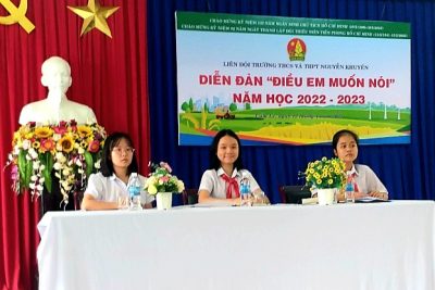 Liên Đội Trường THCS-THPT Nguyễn Khuyến tổ chức diễn đàn “Điều em muốn nói” – năm học: 2022 -2023