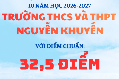Nguyễn Khuyến giữ vững vị thế top 4 thành phố điểm chuẩn vào lớp 10 năm học 2026-2027